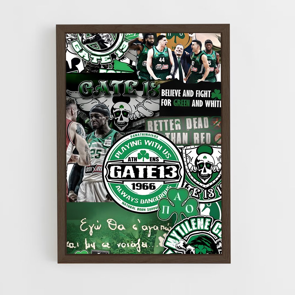 Poster Celtics & Panathinaikos Fusion – affiche Basketball (vue 5)